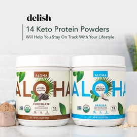 Plant-Based Protein Powder | Organic Vanilla Keto Friendly Vegan Protein with MCT Oil, 18.5 oz, Makes 15 Shakes, Vegan, Gluten Free, Non-GMO, Stevia Free & Erythritol Free, Soy Free, Dairy Free & Only 3g Sugar