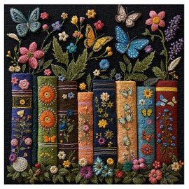 Vintage Wildflower Books Puzzles for Adults 1000 Pieces, Flower Book Pages Jigsaw Puzzles, Retro Floral Plant Butterfly Puzzle