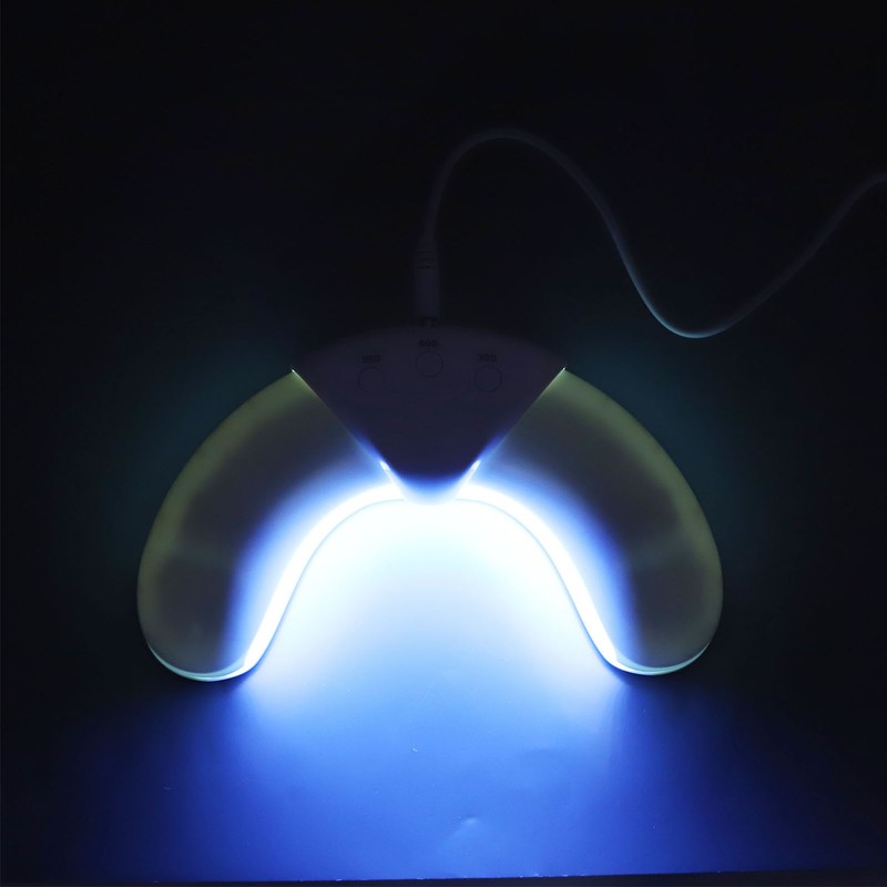 UV Gel Nail Lamp Foldable U Shape Adjustable 3 Gear