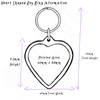 I Love Dubai Small Heart Shaped Key Ring