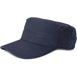 styleBREAKER 04023020 Military Style Cap Made from Durable Cotton Canvas Adjustable Unisex - navy