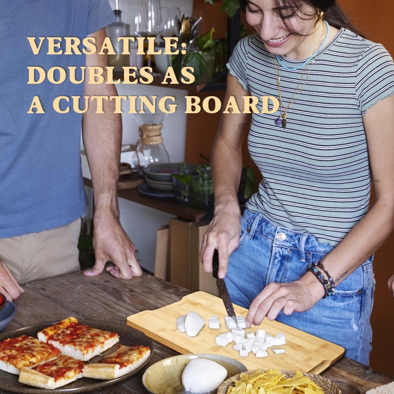 DWATAN Pickleball Court Charcuterie Board with Net, Bamboo Serving Tray