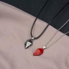 Syrios Gifts Heart Magnet Necklace Set for Couple - Black
