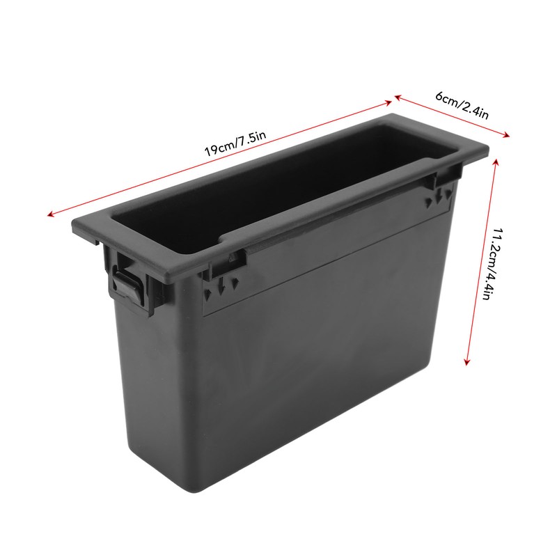 Car Stereo Radio Storage Box Black Large Storage Space Dash