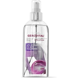 GEROVITAL EVOLUTION Micellar Water with Hyaluronic Acid, Facial Cleanser, Hydrating Makeup Remover, with Anti-Aging Super-Enzyme Superoxide Dismutase SOD, 150 ml