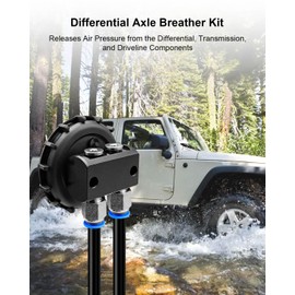 Differential Breather Kit for Eliminate Air Pressure from Differentials Transmissions Transfer Cases and Other Drivetrain Assembly Replace 170112