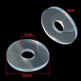 FMHXG 50PCS PVC Spacer Anti Slip Transparent Soft Gasket 20x6.5x2mm Insulation Washer Suitable for Glass Shower Door Handles Towel Bars Repairing Door Handle and Door Connections