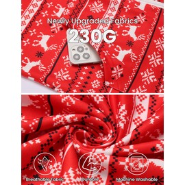 Ekouaer Christmas Onesie Zipper Hooded Adult Onesie Pajamas Soft Mens Onesie Pajamas with Pockets S-XXL