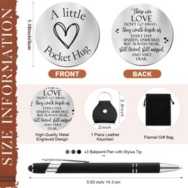Fulmoon Memorial Gifts for Loss of Son Included 1 Grief Travel Diary Journal 1 Remembrance Pocket Hug 1 PU Leather Keychain 3 Ballpoint Pens Bereavement Gift for Loss of Son Gifts