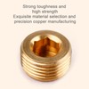 Atoplee Brass External Thread Inner Hex Head Plug 5pcs 3/8"