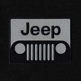 Lloyd Mats Heavy Duty Carpeted Floor Mats for Jeep Cherokee 2015-ON (Black, 2PC - 'Grill' Logo)