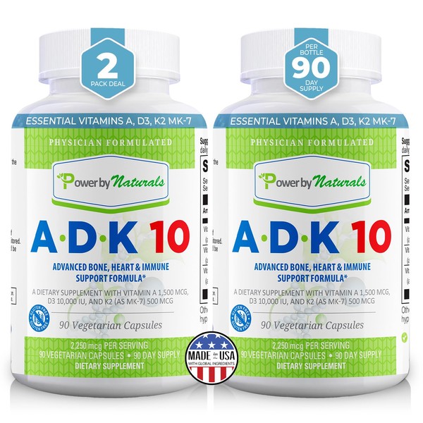 Power By Naturals ADK Vitamin Supplement – ADK 10 High