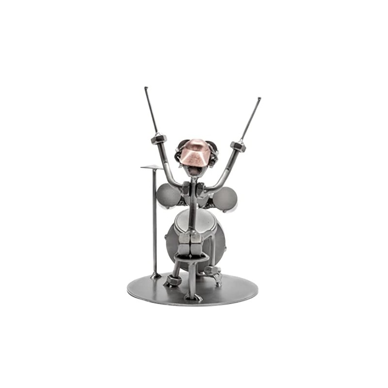 STEEMO Screw Man Musician Drummer Gift Metal Decoration 13 x