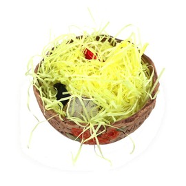 Shiwaki 100g Multicolored Raffia Paper Shreds & Strands Shredded Crinkle Confetti for DIY Gift Wrapping & Basket Filling - Yellow