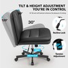 Prime Criss Cross Office Chair, Comfy Wide PU Leather Armless