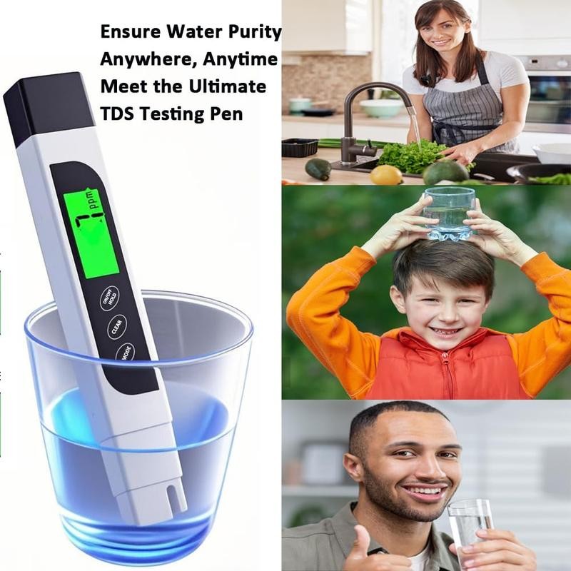 TDS Meter Digital Water Tester, Professional 3-in-1 TDS, Temperature and