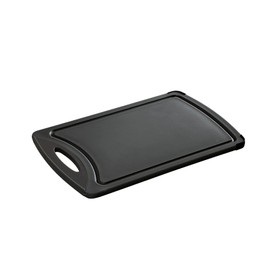Zassenhaus Easy Cut Chopping Board, Black, 32 x 20 x 1 cm, Can be Used on Both Sides, Extremely Non-Slip, Blade-friendly, with Juice Groove, Chopping Board, Dishwasher Safe, Plastic Chopping Board