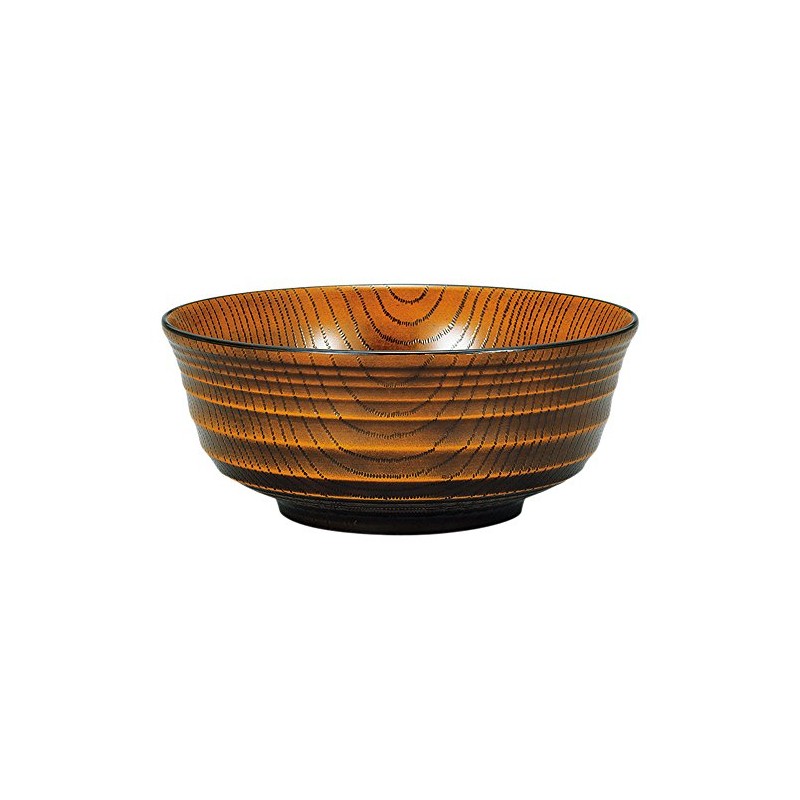 Yamanaka Nuri M15991 Range Sentan Keyaki Heathered Noodle Bowl Tochi-nuri