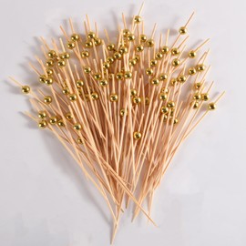 100 Pcs Cocktail Picks, 12 CM Toothpicks for Appetizers, Bamboo Cocktail Sticks Skewers for Appetizers Cocktail Accessories, Fancy Cocktail Toothpicks for Wedding Party Toothpicks