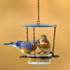 Mosaic Birds M446-200-09 Floral Bird Feeder Aqua