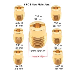 YAMAKATO Aftermarket Carburetor Jet Kit for Predator 212 cc Hemi or Non Hemi 032 033 034 035 036 037 038 and 140 E-Tube, Also for 196cc GX160 GX200……