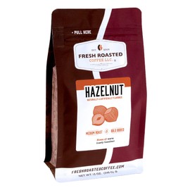 Fresh Roasted Coffee, Hazelnut Flavored Coffee, 12 oz, Medium Roast, Kosher, Whole Bean