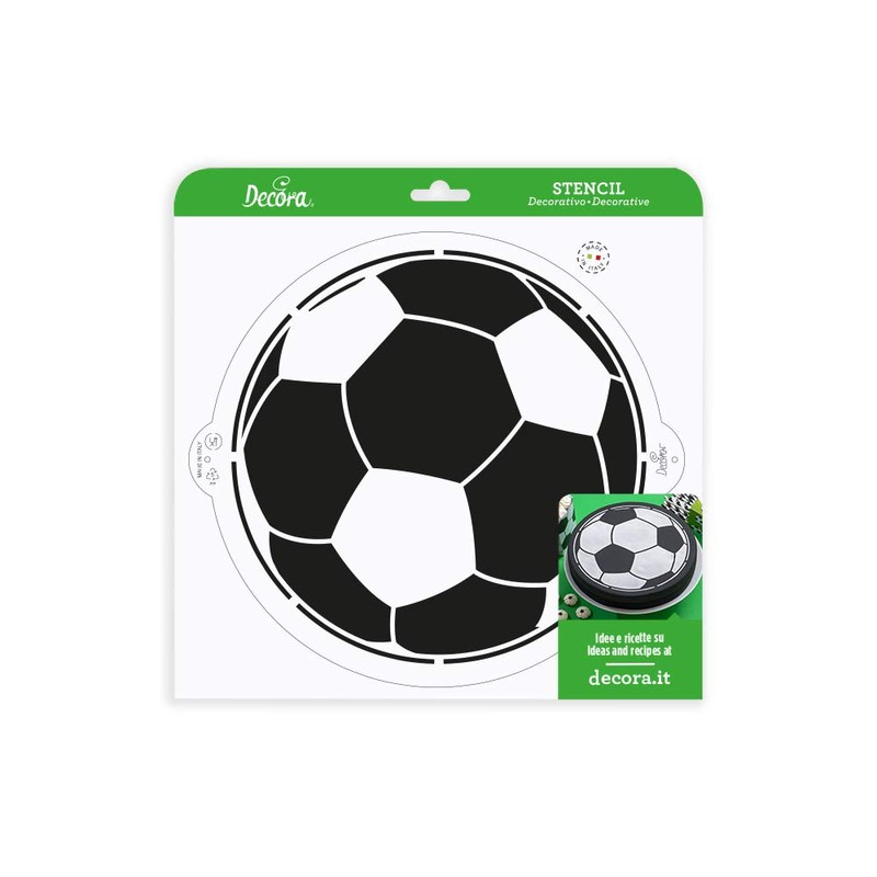 Decora 9270926 Stencil Football Ball Diameter 25 cm Plastic Transparent