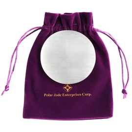 Mina Heal Moroccan Selenite Charging Disc Plates with Polished Surfaces for Cleansing and Charging Healing Crystal Chakra Stones and for Energy Protection (3 Inch Diameter White)