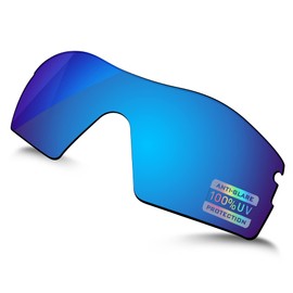 Bowyer POLARIZED Replacement Lenses for Oakley Radar XL Sunglasses - Surf Blue Mirror