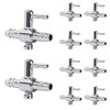 10PCS Stainless Steel Aquarium Flow Valve Oxygen Pump Air Volume