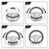 CAR Pass Black Faux Suede 14.5-15 Inch Memory Foam Steering