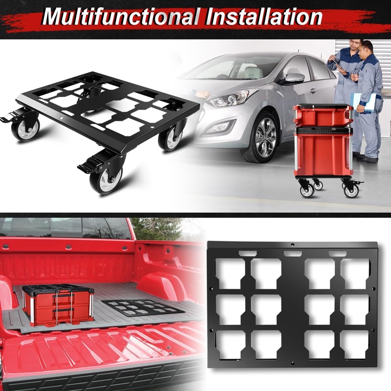 Heavy Duty Tool Box Dolly Compatible with Mil.Waukee Packout Toolboxes,