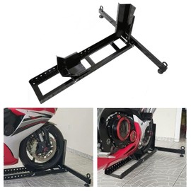 KUAFU Adjustable Motorcycle Wheel Chock Upright 1800lb Capacity Heavy Duty Motorcycle Stand Wheel Tire Chock