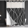 Tititex No Hooks Snap in Liner Abstract Curve Lines Black