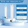 UD48S 4" Stainless Steel Telescoping Dryer Vent Kit - Flat