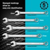DURATECH Long Pattern Combination Wrench Set, Metric, 5-Piece, 23-30mm, 12