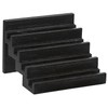 Thirstystone Black Stair Step Wooden Coaster Holder Holds 4-4" Square