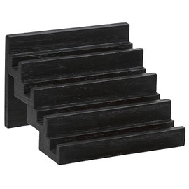 Thirstystone Black Stair Step Wooden Coaster Holder Holds 4-4" Square Coasters