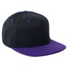 Yupoong Wool Blend 6-Panel Structured Two-Tone Cap, BLACK/PURPLE, One Size