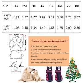 URBEST Dog Winter Shoes, Dog Boots Sports Non-Slip Pet Dog Anti-Slip Sole, Water Resistant Boots for Dogs 2 Pairs
