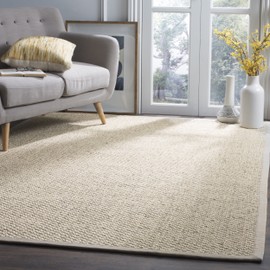 Safavieh Natural Fiber Collection NF525C Premium Sisal Area Rug, 4' x 6', Marble