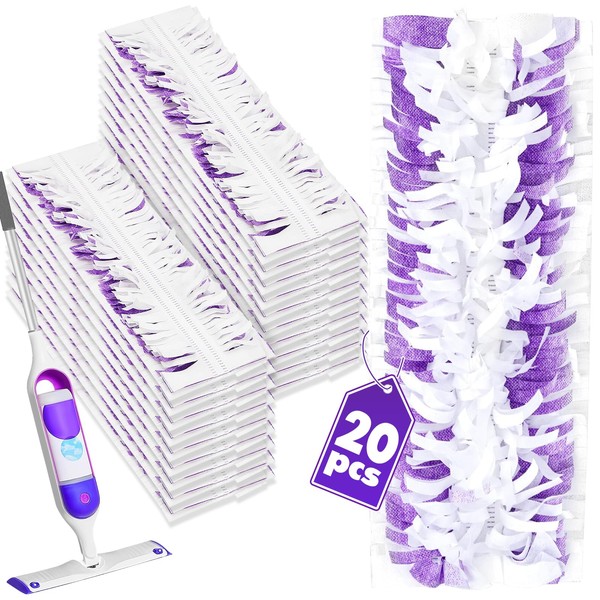Aicipow 20 Count Disposable Pads Replacement for Swiffer Power Mop