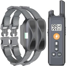WEAGP Collar de Entrenamiento para Perro de 800m, 2 Piezas Collar Eléctrico para Perro con 3 Modos de Entrenamiento, IP67 Impermeable Recargable para Perros Grandes, Medianos y Pequeños
