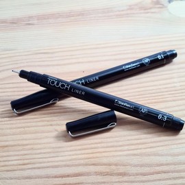 ShinHan Touch Liner Pen Set of 5 - Assorted Size Cool Grey