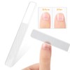 Crystal Nail Glass File, 3 Pcs Transparent Glass Nail File