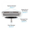 sourcing map Square Sink Water Stopper with Post Stainless Steel