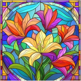 Tile Mural Spring Flowers Mosaic Multicolored Pattern A490 Kitchen Bathroom Wall Backsplash Behind Stove Range Sink Splashback One Tile 12" Ceramic, Glossy