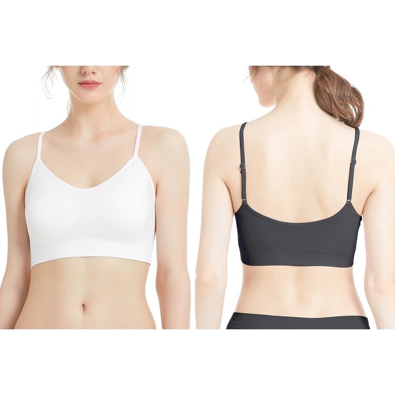 Comfyin Bralette Acolchado para Mujer, Tirantes para Dormir, sin Costuras,
