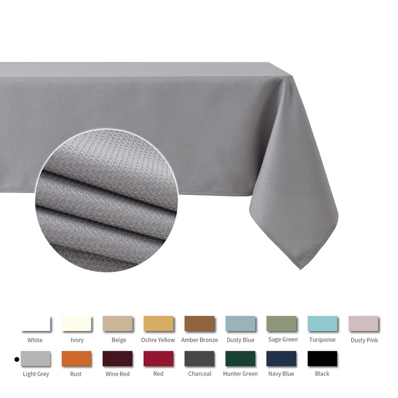 maxmill - Mantel rectangular con textura, impermeable, sin arrugas, a