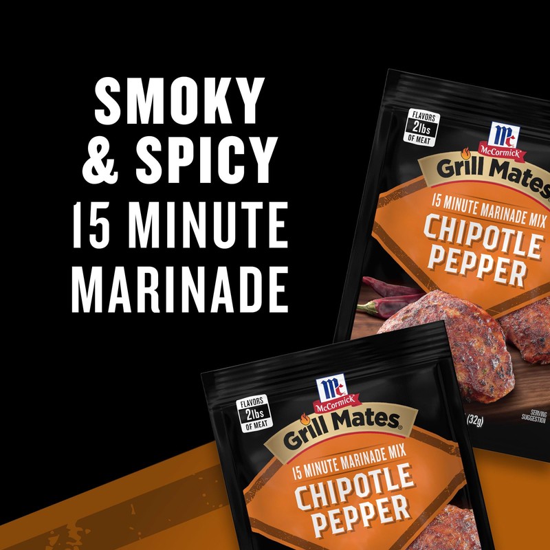 McCormick Grill Mates Chipotle Pepper Marinade Mix, 1.13 oz (Pack